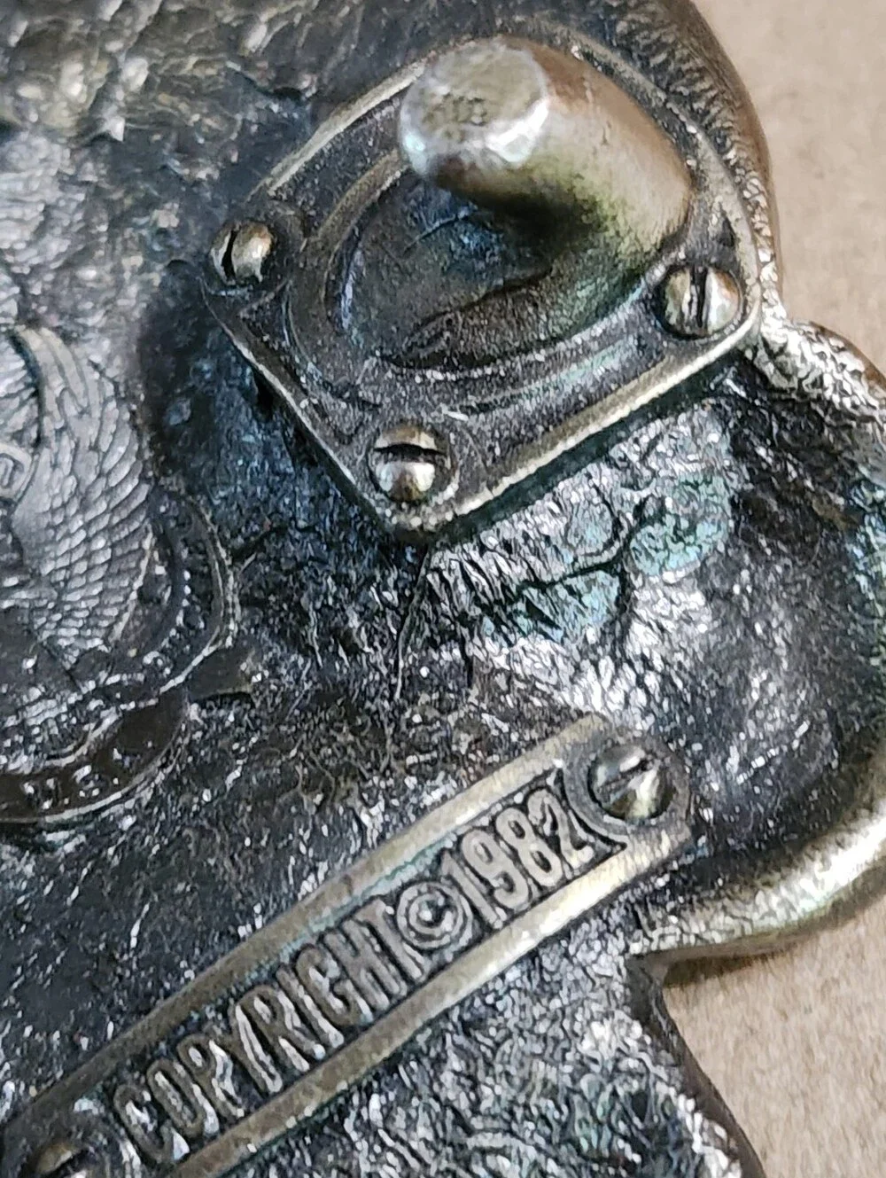 The Great American Buckle Company 1982 Ride To Live-Live To Ride Belt Buckle USA